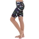 Mental Emojis Emoticons Icons Kids  Lightweight Velour Cropped Yoga Leggings View2
