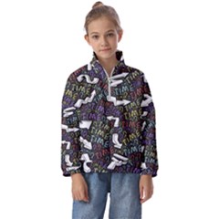Time Nonlinear Curved Undirected Kids  Half Zip Hoodie by Paksenen