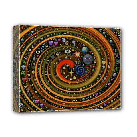 Swirl Vortex Emoji Cyclone Motion Art Deluxe Canvas 14  X 11  (stretched) by Paksenen