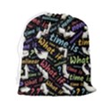 Time Nonlinear Curved Linear Drawstring Pouch (2XL) View2