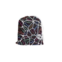 Mental Human Experience Mindset Drawstring Pouch (small) by Paksenen