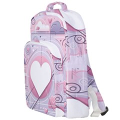 Heart Love Minimalist Design Double Compartment Backpack by Bedest