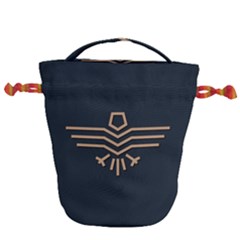 Eagle Bird Drawstring Bucket Bag by Cendanart