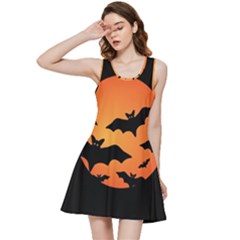 Halloween Bats Moon Full Moon Inside Out Racerback Dress by Cendanart