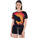 Forest Bear Silhouette Sunset Open Back Sport T-Shirt View1