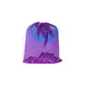 Palm Tree Vaporwave Synthwave Retro Style Drawstring Pouch (Small) View2