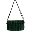 Green Matrix Code Illustration Digital Art Portrait Display Removable Strap Clutch Bag View2