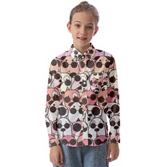 Cute Dog Seamless Pattern Background Kids  Long Sleeve Shirt by Grandong