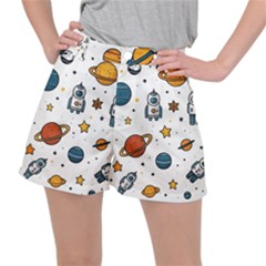 Set Cartoon Symbol Pattern Women s Ripstop Shorts by Bedest