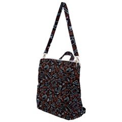 Doodles School Background Art Pattern Crossbody Backpack by Bedest