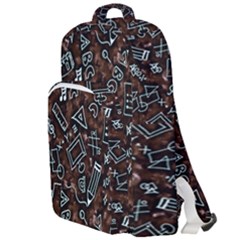 Doodles School Background Art Pattern Double Compartment Backpack by Bedest
