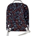 Doodles School Background Art Pattern Double Compartment Backpack View3