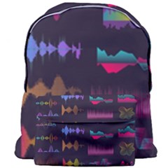 Colorful Sound Wave Set Giant Full Print Backpack by Bedest