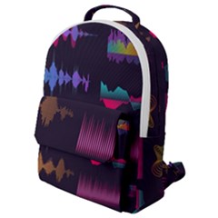 Colorful Sound Wave Set Flap Pocket Backpack (small) by Bedest