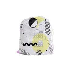 Graphic Design Geometric Background Drawstring Pouch (medium) by Bedest