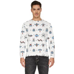 Insects Icons Square Seamless Pattern Men s Fleece Sweatshirt by Bedest