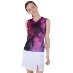 Dark Magenta Iridescent Pattern Sleeveless Sports Top by CoolDesigns