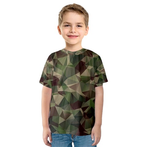 Abstract Vector Military Camouflage Background Kids  Sport Mesh T-shirt by Bedest
