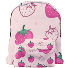Seamless Strawberry Fruit Pattern Background Giant Full Print Backpack by Bedest