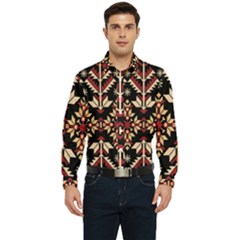 Vector Illustration Of Ukrainian Folk Seamless Pattern Ethnic Ornament Border Element Traditional Men s Long Sleeve  Shirt by Bedest