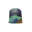 Psychedelic Universe Color Moon Planet Space Drawstring Pouch (Small) View1