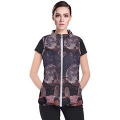 In The Cosmos Moon Sci-fi Space Sky Women s Puffer Vest by Cendanart