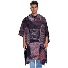 In The Cosmos Moon Sci-fi Space Sky Men s Hooded Rain Ponchos by Cendanart