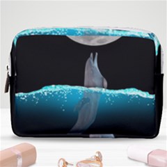 Dolphin Moon Water Make Up Pouch (medium) by Ndabl3x