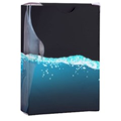 Dolphin Moon Water Playing Cards Single Design (rectangle) With Custom Box by Ndabl3x