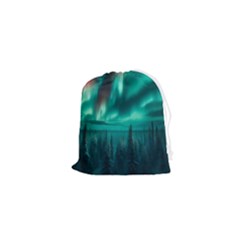 Aurora Borealis Snow Drawstring Pouch (xs) by Ndabl3x