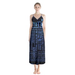 Doctor Who Tardis Button Up Chiffon Maxi Dress by Cendanart