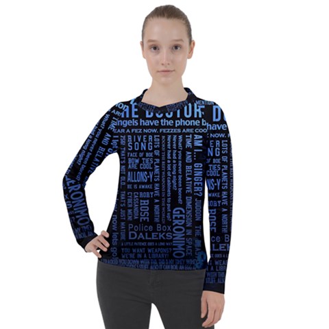 Doctor Who Tardis Women s Pique Long Sleeve T-shirt by Cendanart
