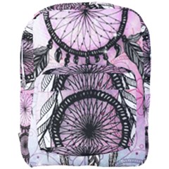 Dream Catcher Art Feathers Pink Full Print Backpack by Bedest