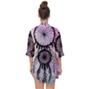 Dream Catcher Art Feathers Pink Open Front Chiffon Kimono View2