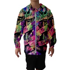 Anchor Purple Space Kids  Hooded Windbreaker by Bedest