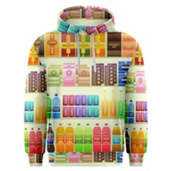 Supermarket Shelf Products Snacks Men s Overhead Hoodie by Cendanart