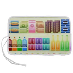 Supermarket Shelf Products Snacks Pen Storage Case (m) by Cendanart