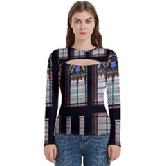 Stained Glass Window Krotoszyn Women s Cut Out Long Sleeve T-shirt by Cendanart