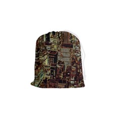 Photo New York City Skyscrapers Drawstring Pouch (small) by Cendanart