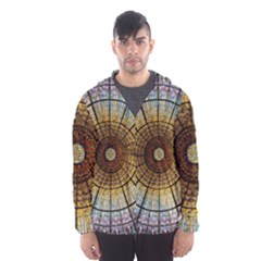 Barcelona Glass Window Stained Glass Men s Hooded Windbreaker by Cendanart