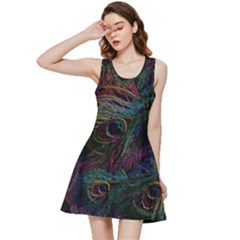 Peacock Feather Paradise Inside Out Racerback Dress by Cendanart