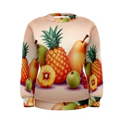 Fruit Pattern Apple Abstract Food Women s Sweatshirt by Proyonanggan