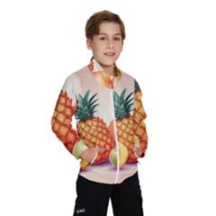 Fruit Pattern Apple Abstract Food Kids  Windbreaker by Proyonanggan