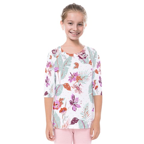 Flawer Kids  Quarter Sleeve Raglan T-shirt by saad11
