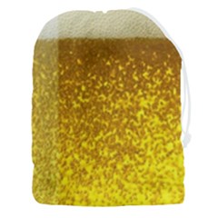 Light Beer Texture Foam Drink In A Glass Drawstring Pouch (3xl) by Cemarart