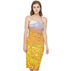Liquid Bubble Drink Beer With Foam Texture Bodycon Cross Back Summer Dress by Cemarart