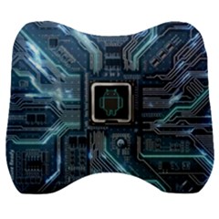 Circuit Board Motherboard Velour Head Support Cushion by Cemarart