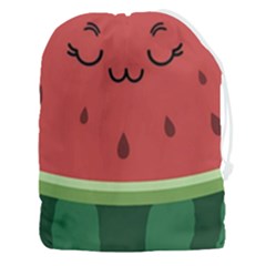 Watermelon Lock Love Drawstring Pouch (3xl) by Cemarart
