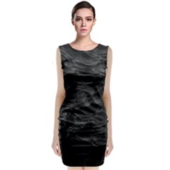 Black Sea Minimalist Dark Aesthetics Vaporwave Classic Sleeveless Midi Dress by Cemarart