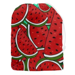 Summer Watermelon Fruit Drawstring Pouch (3xl) by Cemarart